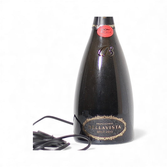 Bellavista Brut Franciacorta Lampada Bottiglia da Tavolo Handmade 75 cl