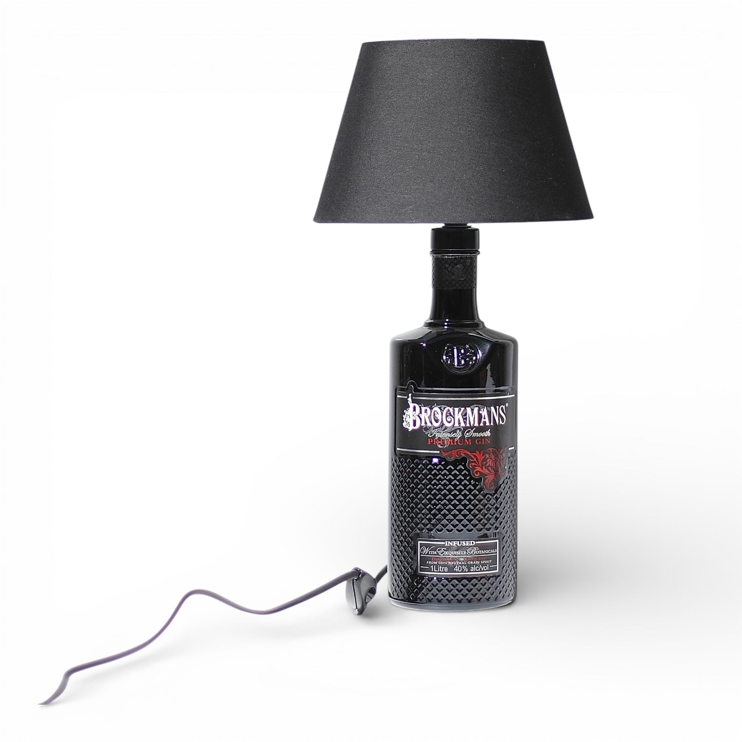 Brockmans Gin Lampada Bottiglia da Tavolo Handmade 70 cl
