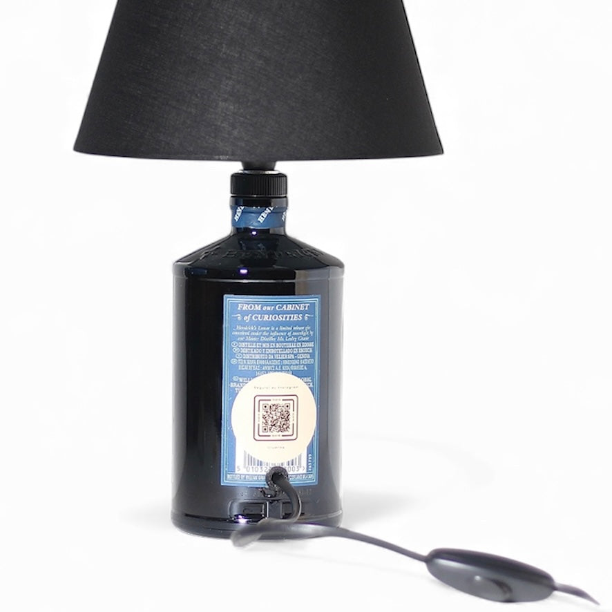 Hendrick's Gin Lunar Table Lamp Bottle Handmade 70 cl
