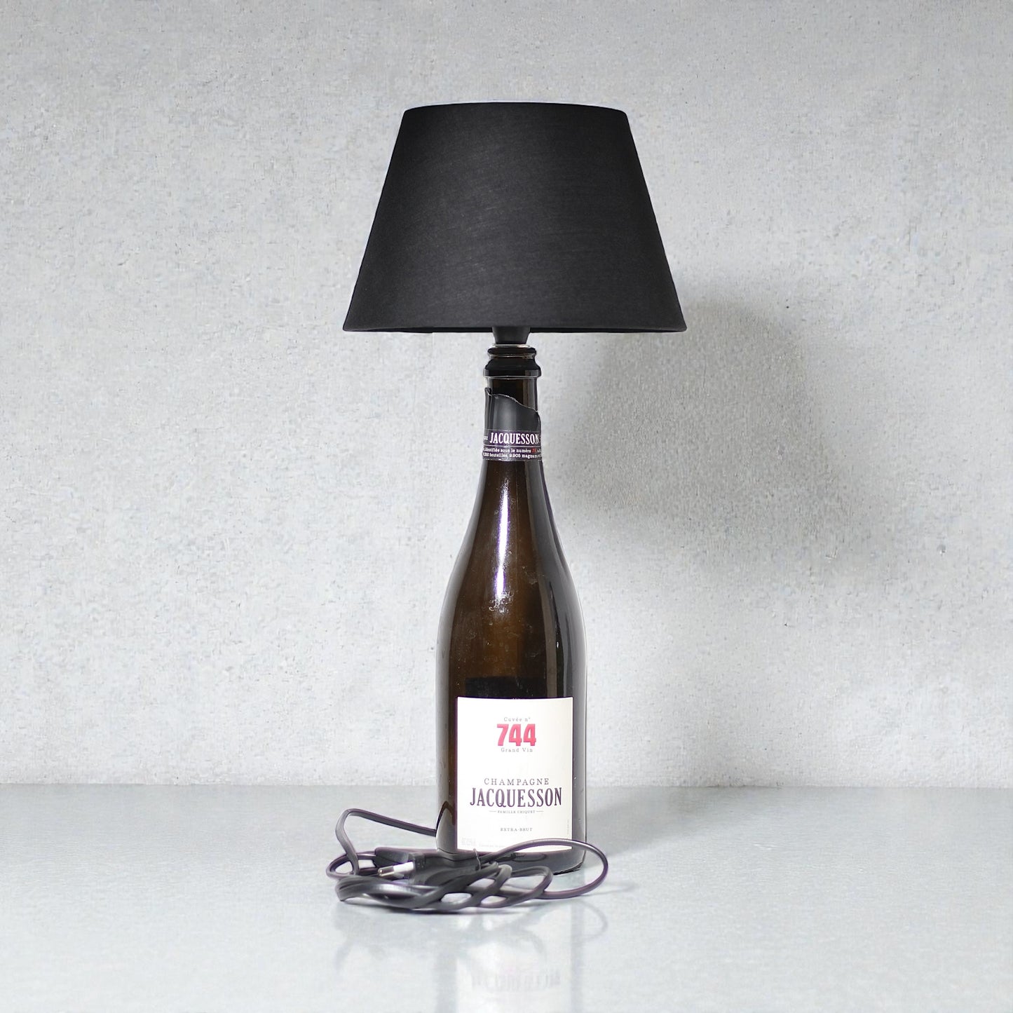 744 Champagne Lampada Bottiglia da Tavolo Handmade 75 cl