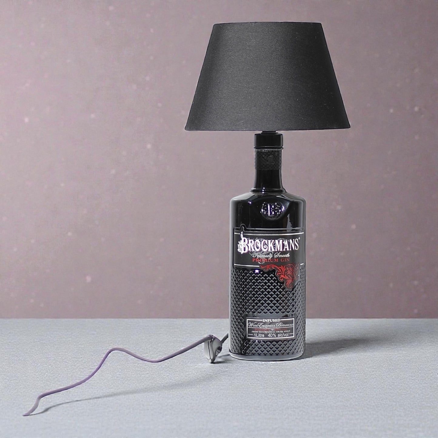 Brockmans Gin Lampada Bottiglia da Tavolo Handmade 70 cl