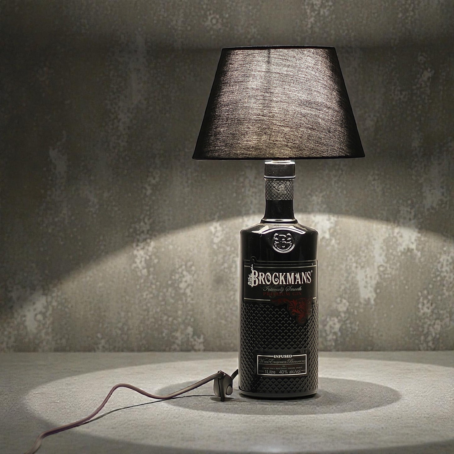 Brockmans Gin Lampada Bottiglia da Tavolo Handmade 70 cl