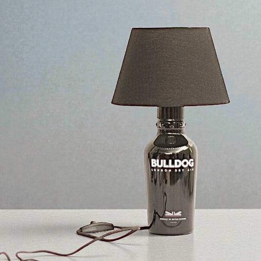Bulldog Gin Lampada Bottiglia da Tavolo Handmade 70 cl