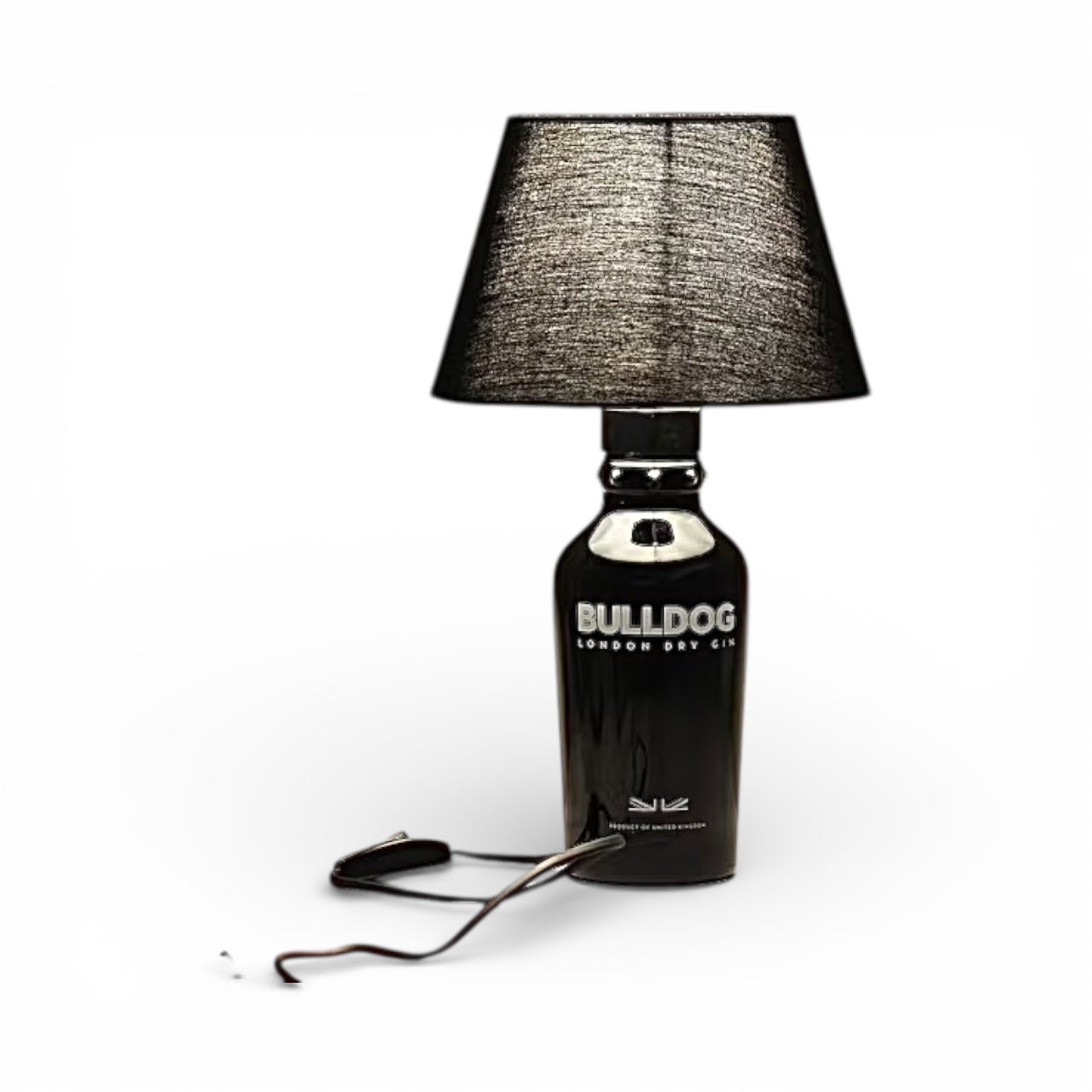 Bulldog Gin Lampada Bottiglia da Tavolo Handmade 70 cl