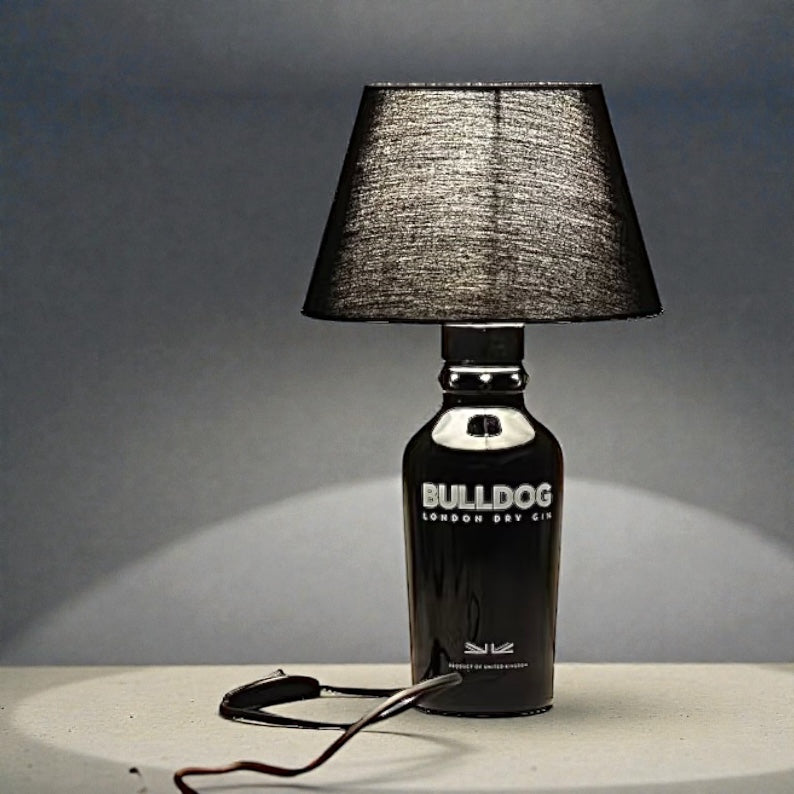 Bulldog Gin Lampada Bottiglia da Tavolo Handmade 70 cl