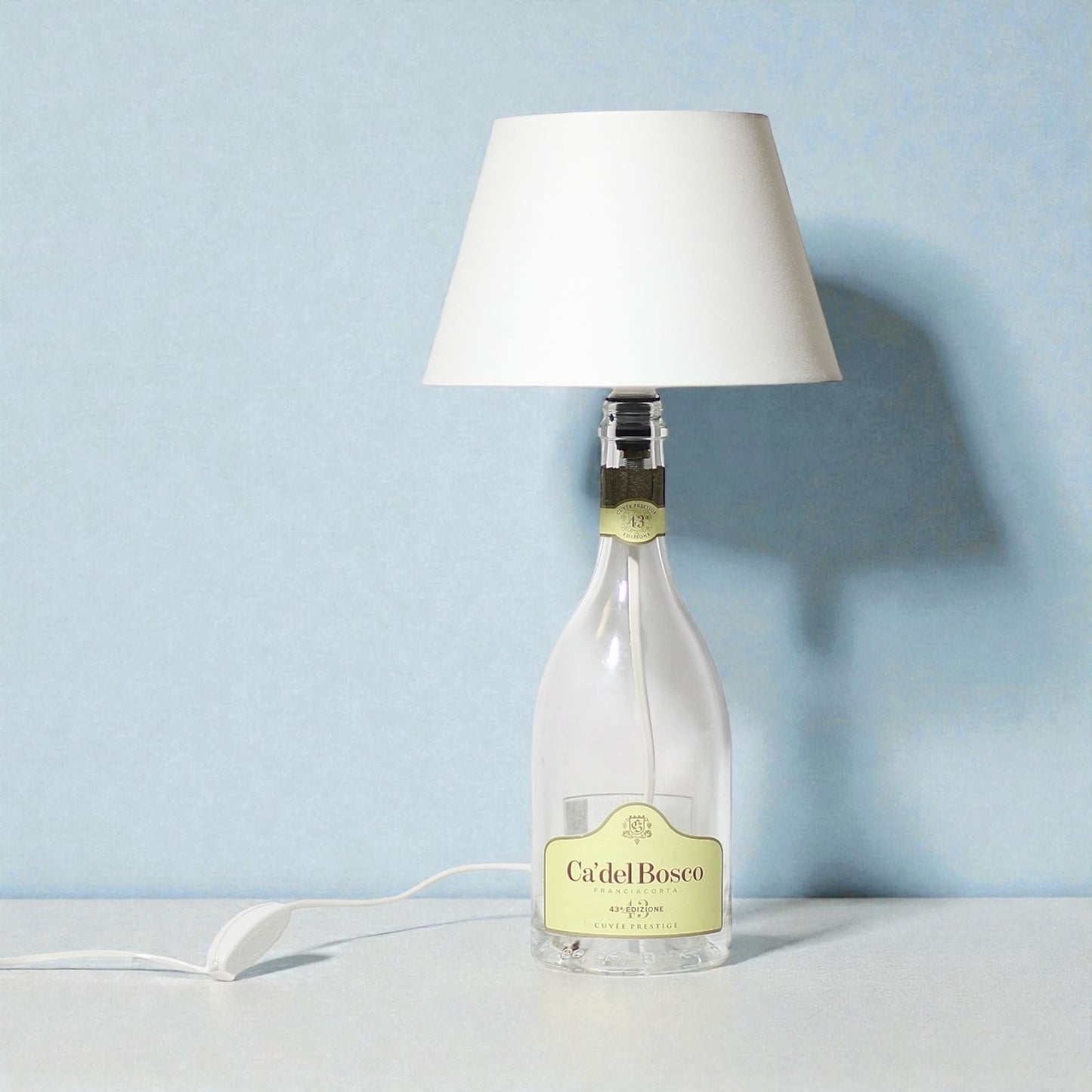 Dom P. Champagne Bottle Lamp Handmade Table Lamp 75 cl