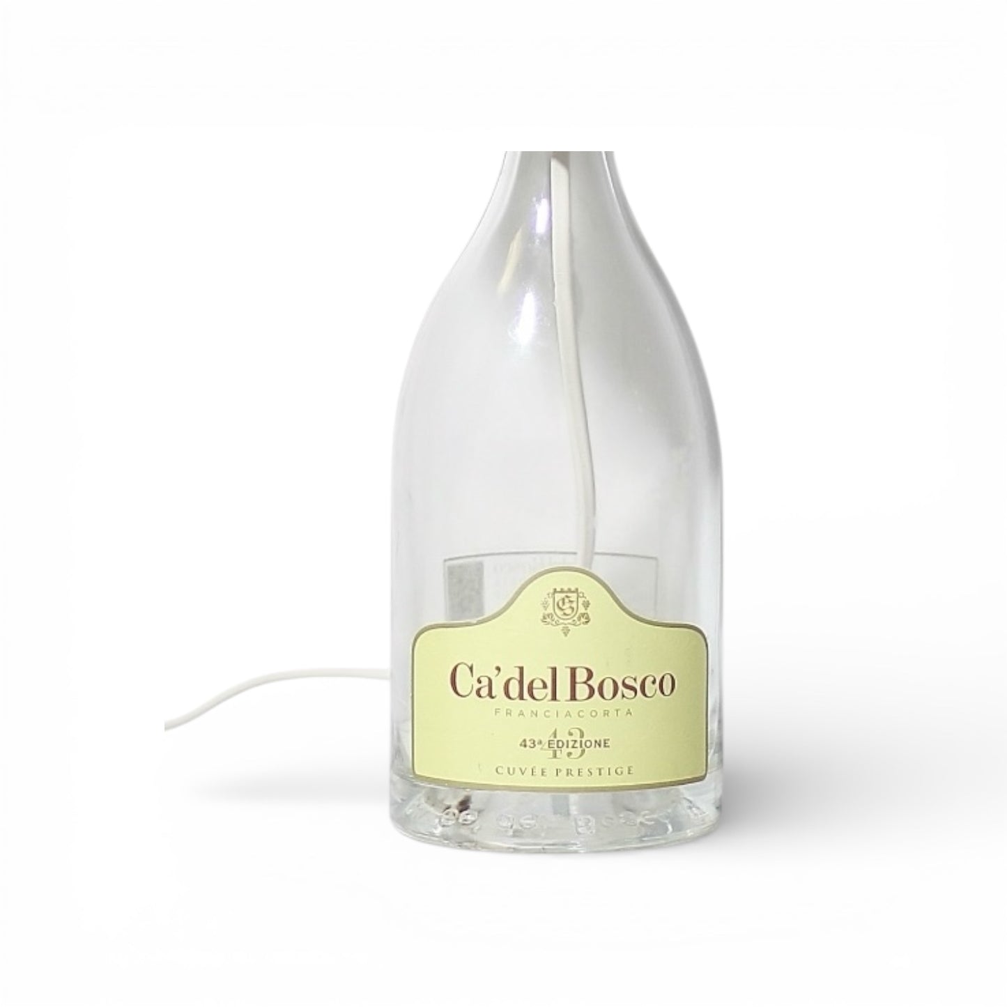 Dom P. Champagne Bottle Lamp Handmade Table Lamp 75 cl