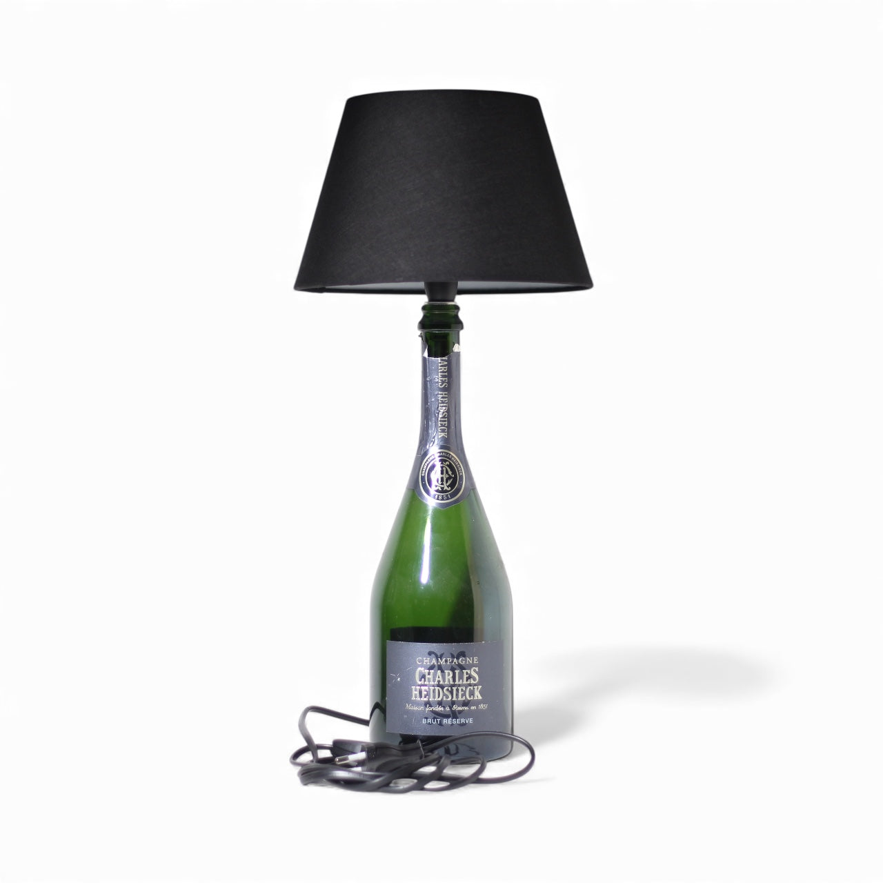 Dom P. Champagne Bottle Lamp Handmade Table Lamp 75 cl