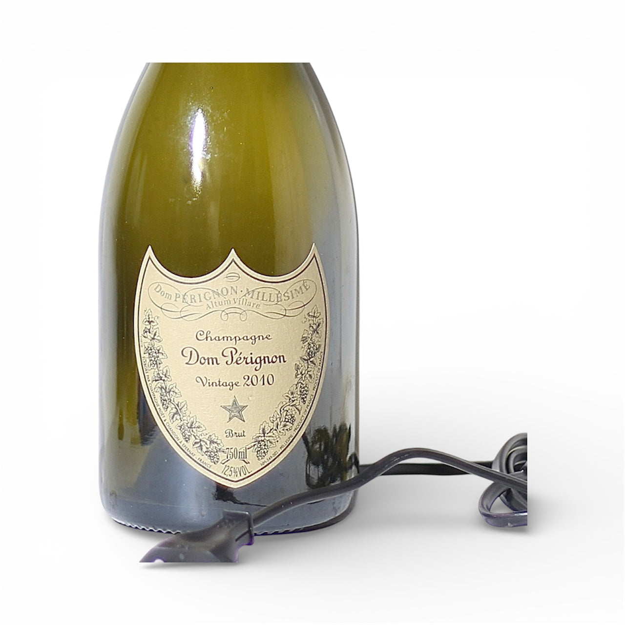 Dom P. Champagne Lampada Bottiglia da Tavolo Handmade 75 cl