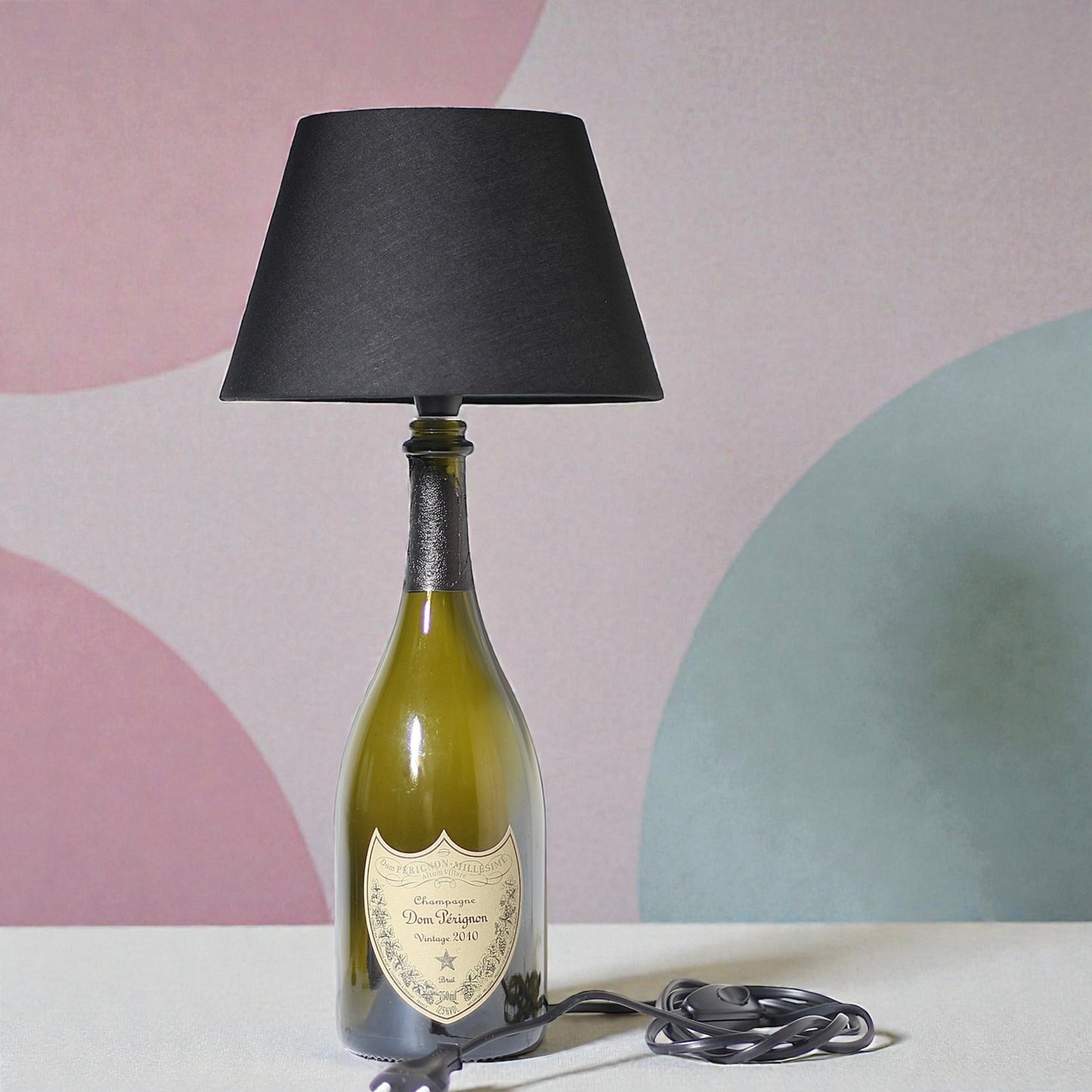 Dom P. Champagne Lampada Bottiglia da Tavolo Handmade 75 cl
