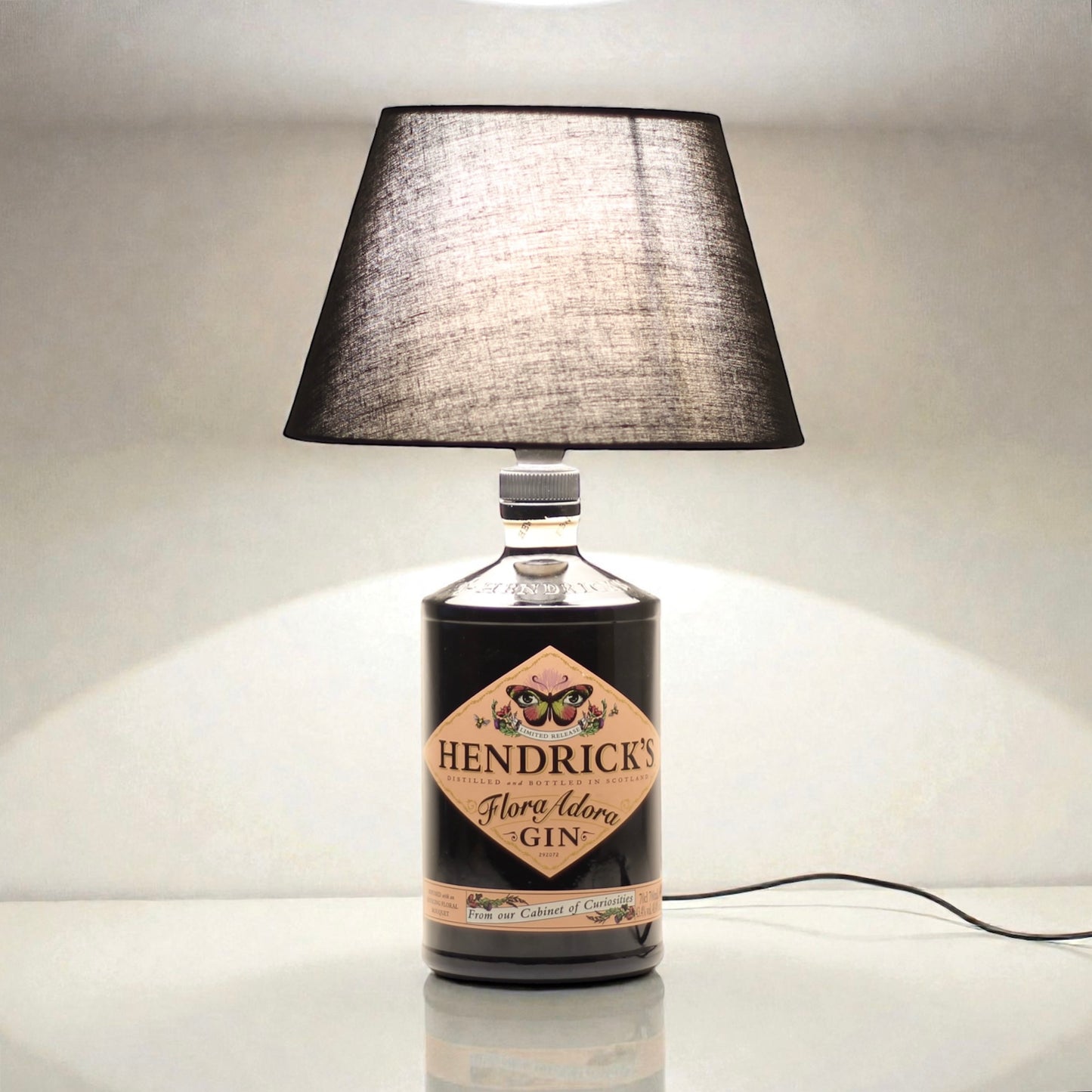 Hendrick's Gin Flora Adora Table Lamp Bottle Handmade 70 cl