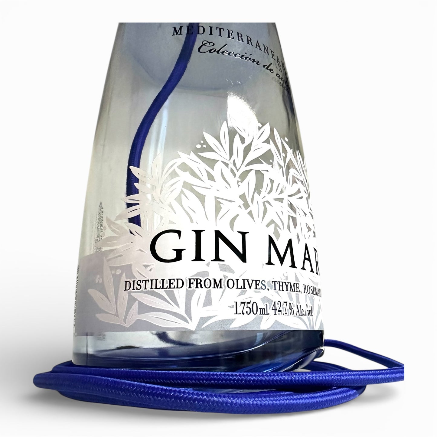 Gin Mare Lampada Bottiglia da Tavolo Handmade 1.75 lt