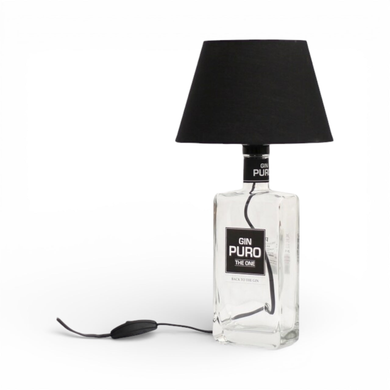 Gin Puro Lampada Bottiglia da Tavolo Handmade 70 cl