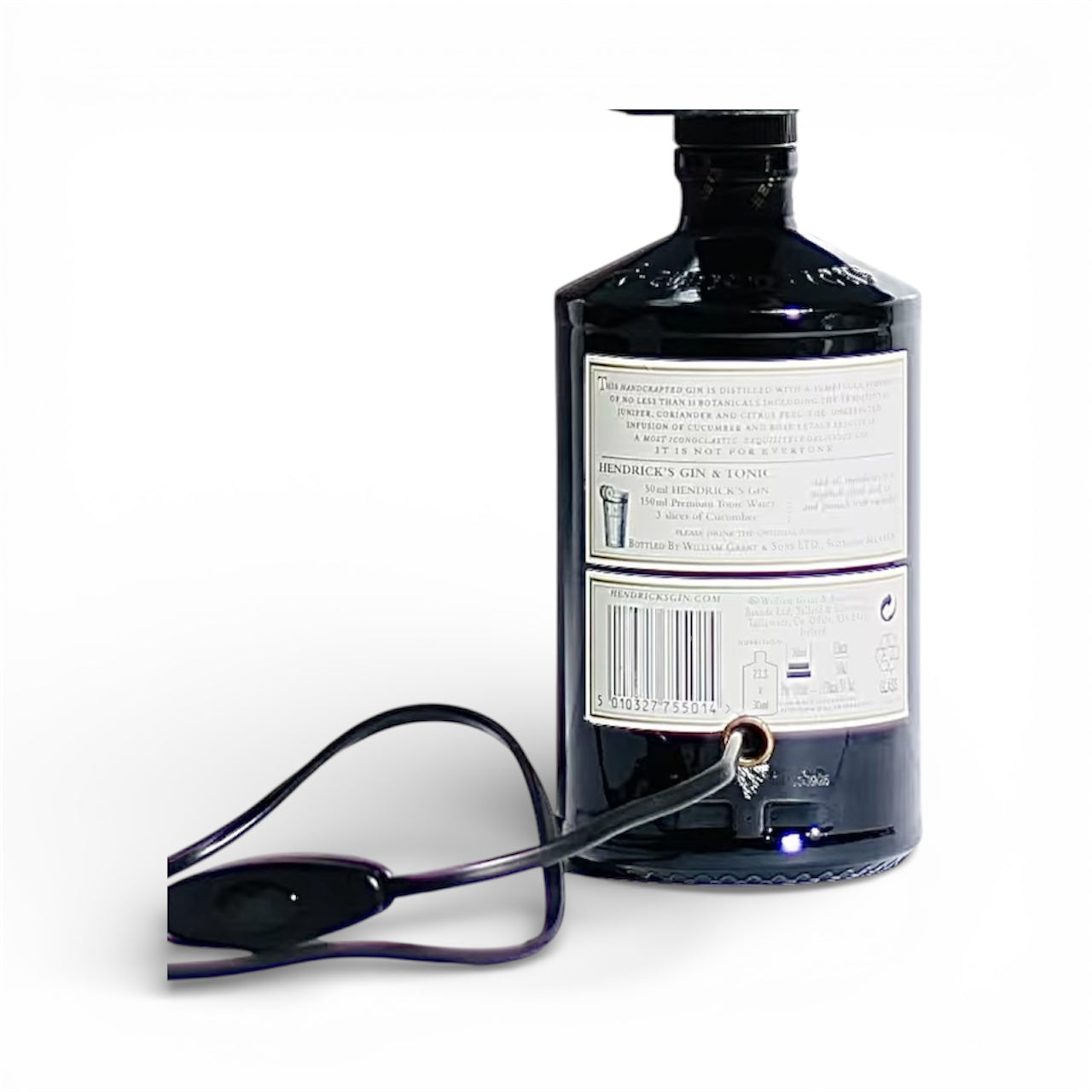 Hendrick's Gin Lamp Table Bottle Handmade 70 cl 