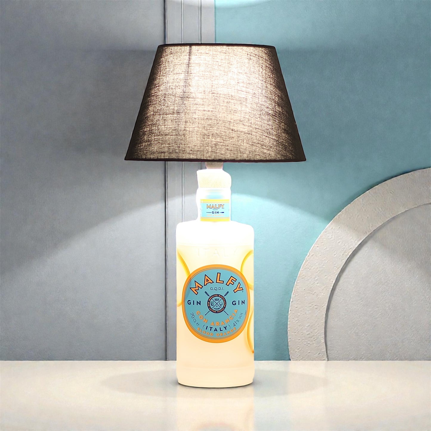 Malfy Blood Orange Handmade Table Lamp Bottle 70 cl 