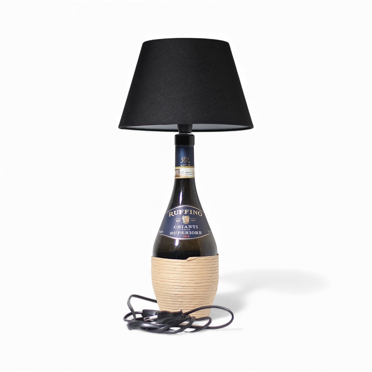 Dom P. Champagne Bottle Lamp Handmade Table Lamp 75 cl