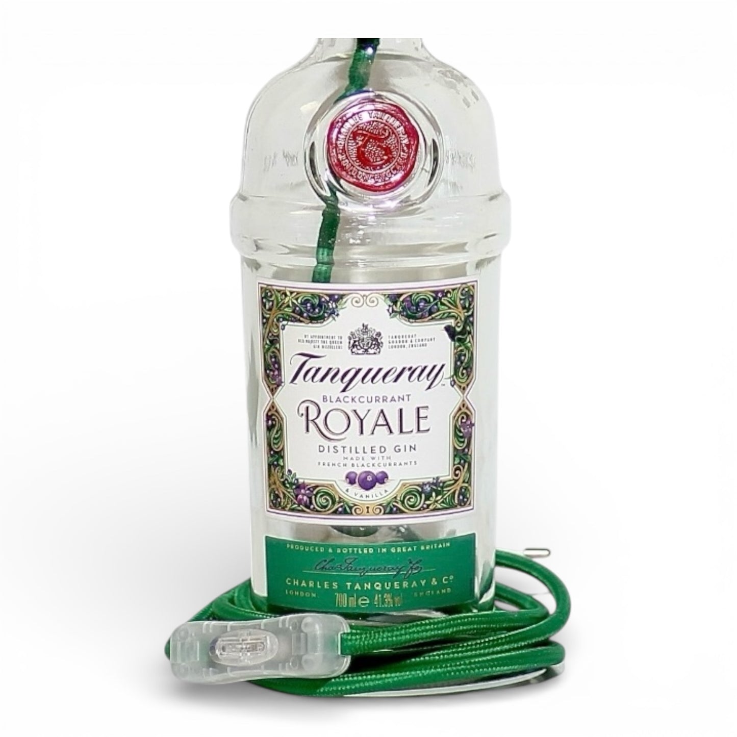 Tanqueray Royale Gin Lampada Bottiglia da Tavolo Handmade 70 cl