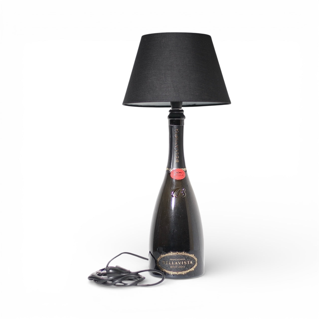 Bellavista Brut Franciacorta Lampada Bottiglia da Tavolo Handmade 75 cl