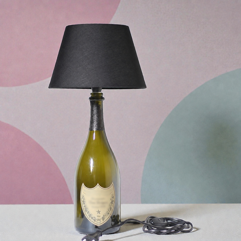 Dom P. Champagne Lampada Bottiglia da Tavolo Handmade 75 cl